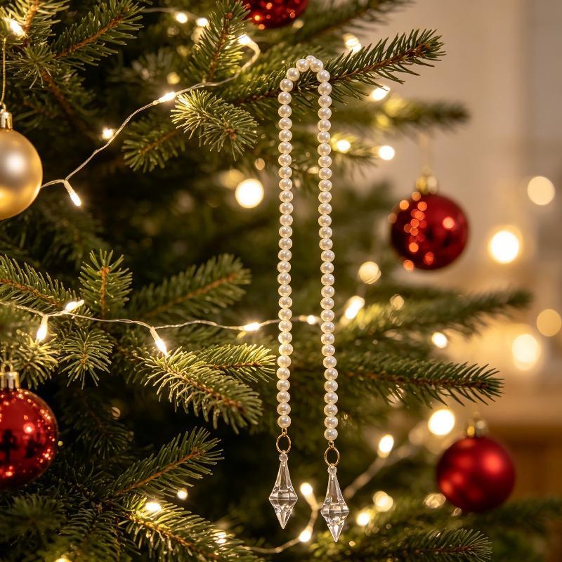上品なクリスマスツリー用オーナメント。クリーミーなアクリルパ - Wedding Decor Supply Store のレビューと価格