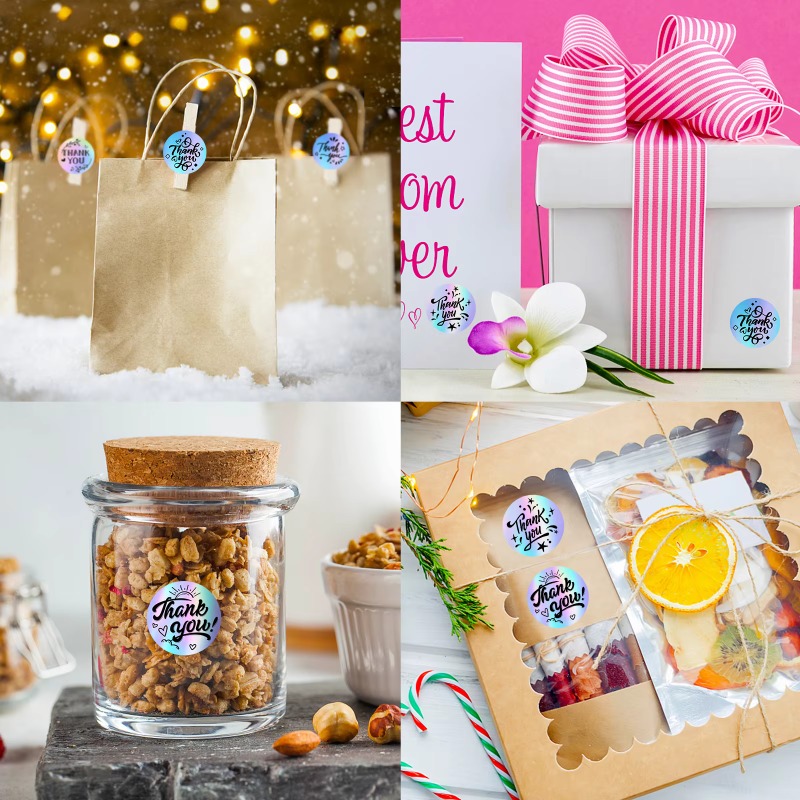 レーザー加工の「ありがとう」ステッカー、ホログラフィック加工 - Wedding Envelopes のレビューと価格