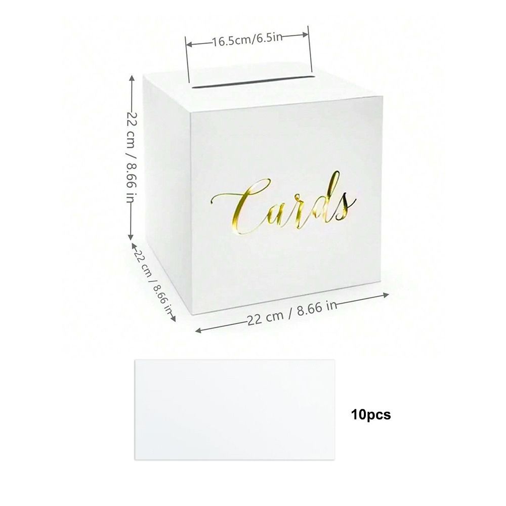 封筒型の箱、白と黒、ウェディングカード用、段ボール製、上品な - Wedding Card Box のレビューと価格