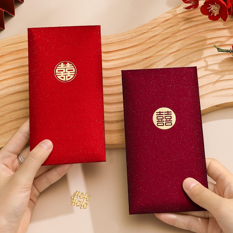12 個の愛の結婚式の赤い封筒ハート形の祝福赤いパケット紅包 - Wedding Envelopes のレビューと価格