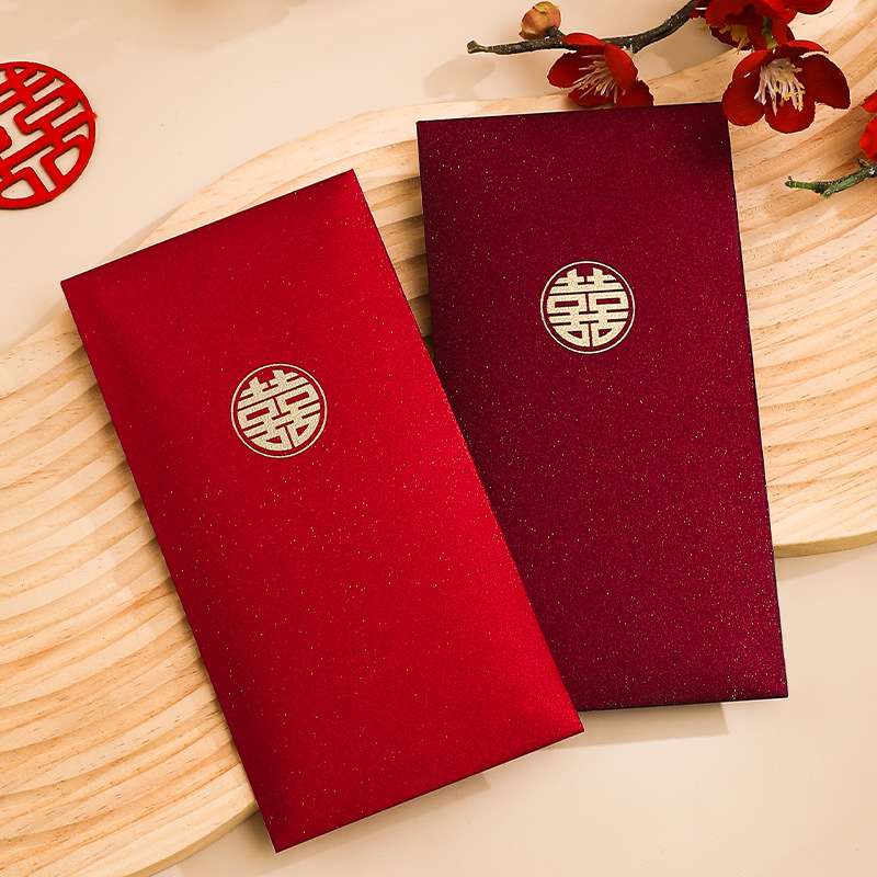 12 個の愛の結婚式の赤い封筒ハート形の祝福赤いパケット紅包 - Wedding Envelopes のレビューと価格